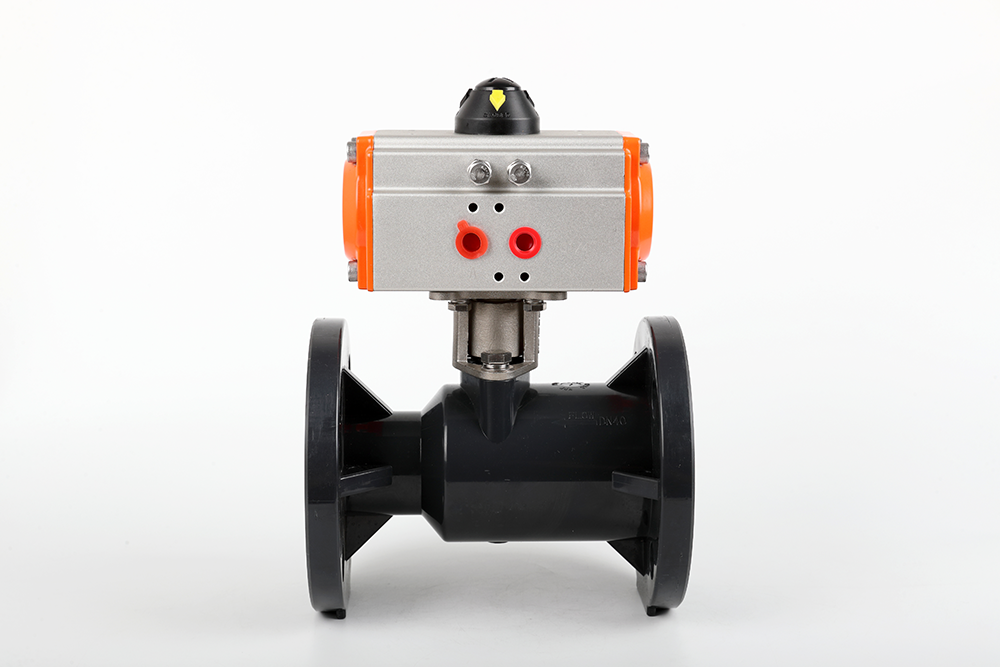 定远气动法兰一体球阀